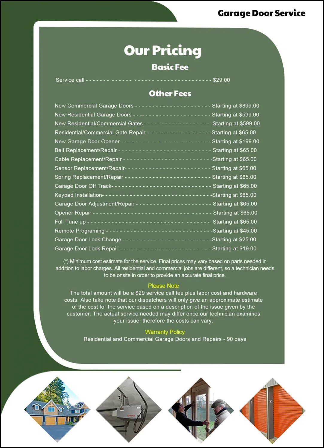 Metro Garage Door Service Cedar Grove, NJ 973-396-2454